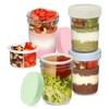 Xyptorix 16 oz Overnight Oats Containers with Airtight Lids -