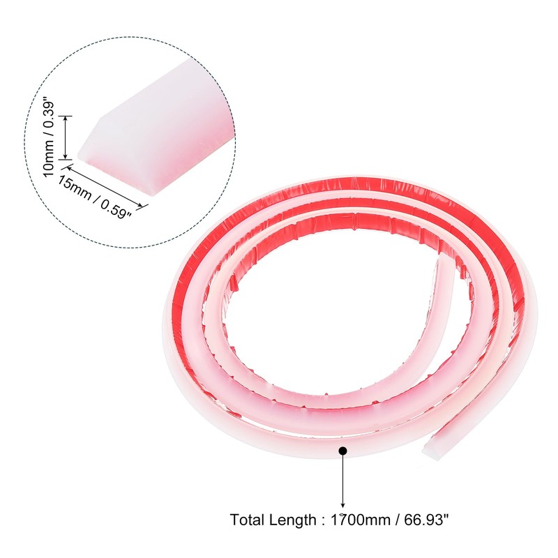 QUARKZMAN Zusammenklappbare Duschbarriere, 67 Zoll Silikon-Wasserspritzschutzstreifen 0,6 Zoll B 0,4