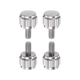 sourcing map 4pcs Vernier Calipers Locking Screws M2.5x5mm Round Flat Head Knurled Thumb Knob Bolts