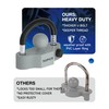 TOPICK Heavy-Duty Trailer Coupler Lock with PVC-Coated U-Bolt, Universal Fit