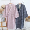 QCHOMEE Bathrobe, Jinbei, Pajamas, Yukata, Men's, Women's, 100% Cotton, Texture,
