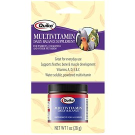 Quiko Multivitamin Daily Balance Vitamin & Mineral Supplement for All Pet Birds, 1.0 Ounce