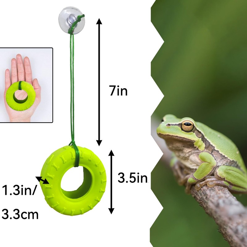 JSLZF Tree Frog Habitat with Terrarium Decor, Frog Climbing Swing