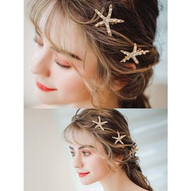 Cemellia Sea Star Children's Hair Accessories, Set of 3, For Weddings, Pianos, Recitals, Children, Hair Ornaments, Dress Accessories