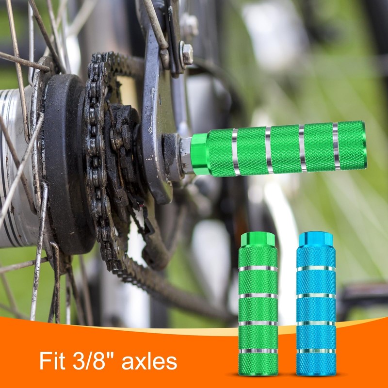 sourcing map 2 Pairs Bike Pegs Aluminum Alloy Rear Stunt