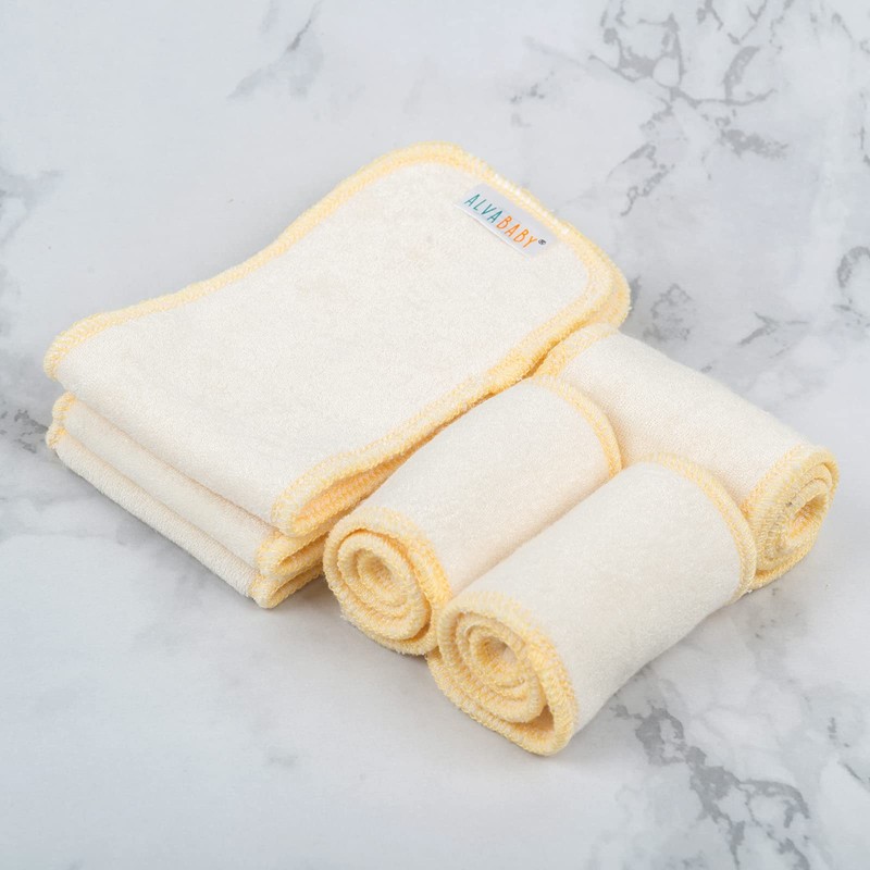 ALVABABY 12PCS Newborn Cloth Diaper Insert,Less Than 12pounds 3 Layers