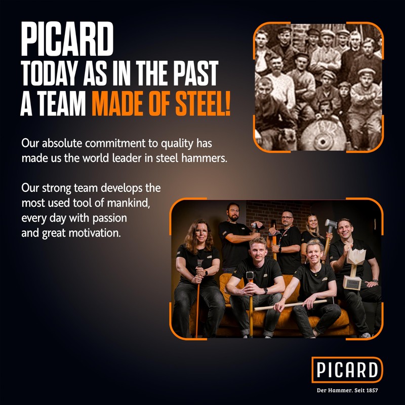 Picard Full-Steel Roofing Hammer, Carpenters Hammer, Smooth Face, Magnetic Nail