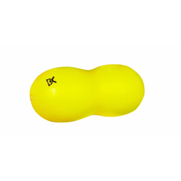 CanDo 30-1725 Inflatable Exercise Saddle Roll, 16" Diameter x 35" Length, Yellow