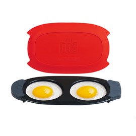 MKYSAIL Quick-Heat Microwave Egg Cooker|Poacher|fryer,Multi-use microwave egg maker for Breakfast Sandwiches,Dishwasher-Safe,Save Time,Portable for Home,Travel,Gifts(red)