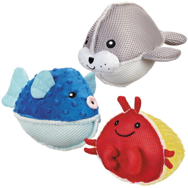 Grriggles Aqua Dudes Ball Shaped Chew Dog Toy