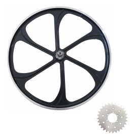 DONSP1986 29" Bike Alum Alloy Rear Mag Wheel 135mm w/28T 6&9H Sprocket- Bicycle Wheel