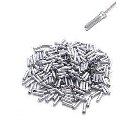 Ciomszan 100Pcs Bike Cable End Caps, Cable End Crimps, Alloy Brake Cable End Tips for Road Mountain Bicycle
