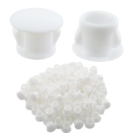 Uenhoy 100 Pcs 5/16" Plastic Hole Plugs, White Flush Type Hole Plugs, Furniture Fastener, Pipe Insert End Caps