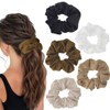 Jewemia Big Hair Scrunchies Elastic Scrunchies for Women Satin Hair