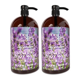 Dead Sea Collection Lavender Body Wash for Women and Men - Pack of 2 (67.6 fl. oz) - Cleanses and Moisturizes Skin - With Natural Minerals and Vitamins Nourishing Skin