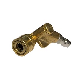 Sellerocity Brass Pressure Washer Add On 1/4 QC Quick Connecting Pivoting Coupler Nozzle Holder for Cleaning Hard to Reach Areas, Gutters