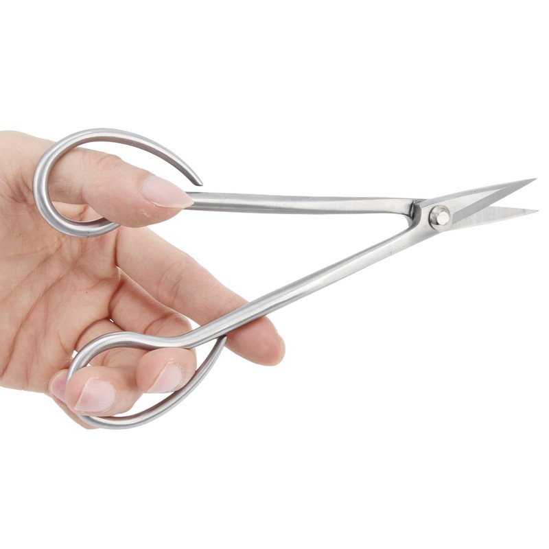 Bonsai Scissors Stainless Steel Leaf Sprout Shears with Long Handle