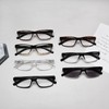 BLUELESS-Anteojos Vintage Hombres Mujeres (Negro/Transparente,+0.00)