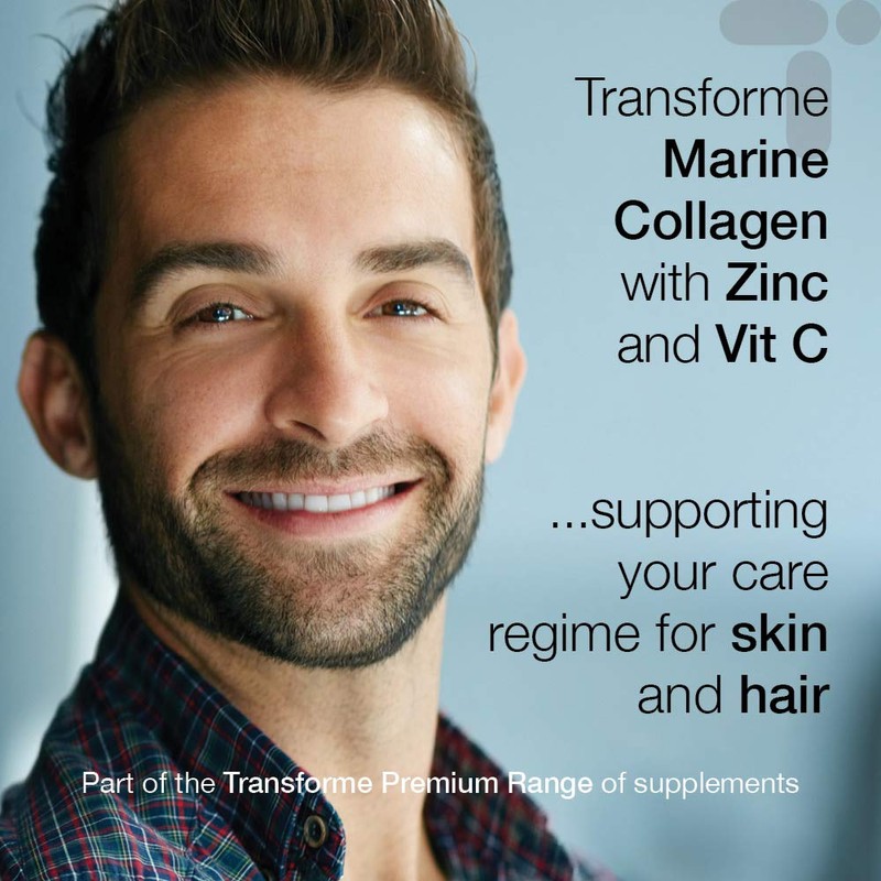 Transforme Marine Collagen Capsules 600mg - 1200mg Serving, Hydrolysed Collagen