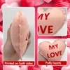 10 Pieces 5 Inches Valentines Stuffed Fabric Hearts Conversation Hearts