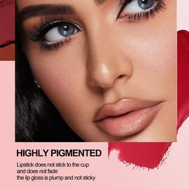 Lip Liner and Lipstick Set,Matte Nude Lipliner Long Lasting Waterproof Lip Stick,Lip Stain Lipsticks For Women High Pigmented Lip Stain Lip Line Pencil Set,Lip Makeup Kits For Daily and Holiday Gifts
