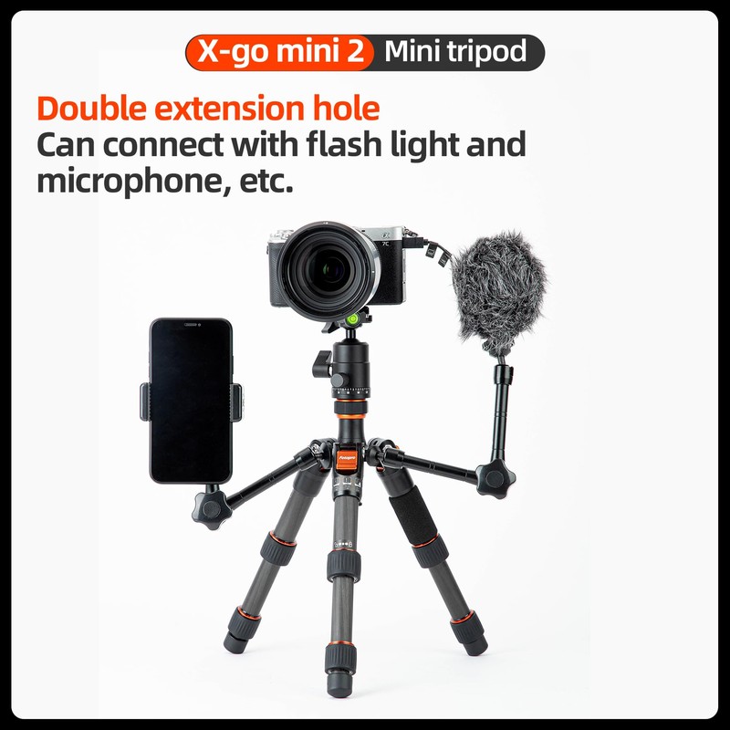 Fotopro Mini Tripod Carbon Fiber Tripod with Ball Head Quick