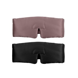 SUNDAYSILKS™ | Adjustable Silk Sleep Mask for Side Sleeper | Cloud-Like Comfort, Weighted for Deep Sleep | Soft Sleep Face Mask for Women & Men, Full Blackout, Cooling Silk Eye Mask for Sleeping (2PK)