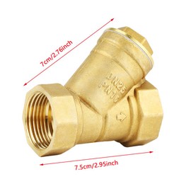1 BSPP Female Thread Y Shaped Brass Strainer Filter Valve Connector Industrial Plumbing Y Strainers 1 Inch Y Strainer 8 * 8 * 5