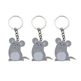WRITWAA Set of 3 Stainless Steel Key Chains Cute Key Rings Handbag Pendant Key Chain Souvenir Metal Keychain Christmas Socks Gift Model, As Shown