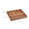 Relaxdays Wooden Sorting Box, 15 Compartments, H x W x