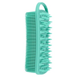 VOCOSTE Silicone Body Scrubber, 2 in 1 Body Brush Hair Scalp Massager, Soft Body Scrubbers for Use in Shower, Lathers Well Exfoliating Body Scrubber for All Skin Types, Green