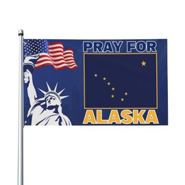 Pray For Alaska Flag Sign 4x6 Support Alaska Strong Flag Banner Tapestry For Festival Party Holiday No Flagstand P8