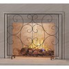 Kingson Single Panel Decorative Flat Fireplace Screen Cover Handcrafted Durable