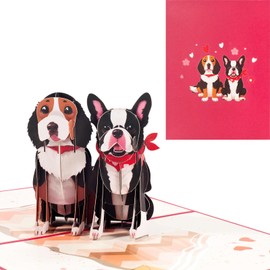 3D Valentine's Day Card,Pop-up Dogs Love Greeting Card,Love Card for Birthday,Valentine's Day,Anniversary