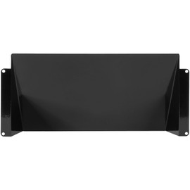 Vent Systems 250 x 120 mm / 10" x 5" Inch Vent Cover - Galvanized Steel Air Vent Deflector/Dryer Vent Cover - Black Rectangular Vent Hood for External Ventilation - Outdoor Metal Cap/Metal Grid