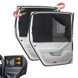 KAIYAYA 2 Pieces Sun Protection Car Baby Magnetic Car Sun Shade UV Double Protection Effect Suitable for Most Vehicles Blackout Window - 71 x 47 cm