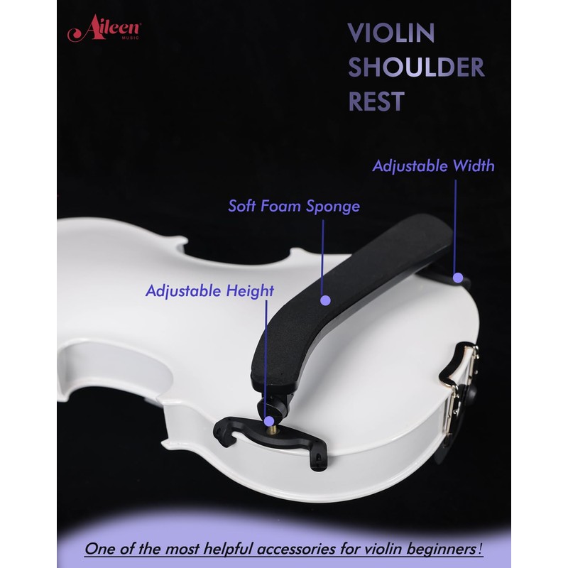 Aileen Violin 4/4 Full Size for Adults Beginners, White Fiddle