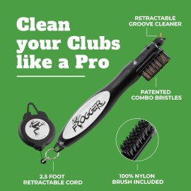 Frogger Golf Club Cleaning Brush Set with Replaceable Bristle Heads and Groov...