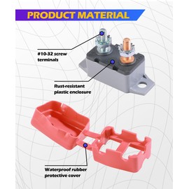 SCUARI 2PCS Automotive Circuit Breaker,Automotive Replacement,30 Amp Breaker,Car Accessories 12v Automatic Reset Circuit Breaker with Cover Stud Bolt,Suitable for Car,Off Road and Other Vehicles