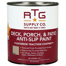 RTG Deck, Porch, & Patio Anti-Slip Paint (Quart, Sand)