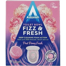 Astonish Foaming Eucalyptus Fresh Fizz & Fresh Bathroom Toilet Bowl Cleaner -... - 8 Count (1 Pack), Eucalyptus