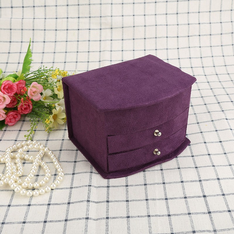 3 Layers Portable Jewelry Earrings Rings Bracelet Necklace Box Organizer
