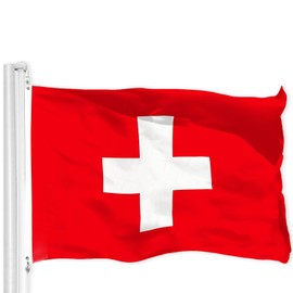 3x5 Foot Switzerland Flag Brightly Coloured Swiss National Flags Soccer Game Celebration Parade Party Supplies Patio Decoration Holiday(150x90cm)