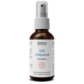 NatuGena Q10 Ubiquinol, NanoSpray mit NanoNatuTechnik, Coenzym Q10 als Ubiquinol, 100 ml (720 Sprühstöße / 120 Tage Packung)