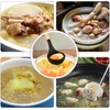 Silicone Soup Ladle - with Wooden Handle, Non-Stick Cookware Heat