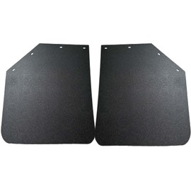 BST BSSP Pair Universal Heavy Duty Polymer Mudflaps 24x30 Inch, Black Angled Splash Guard Mud Flaps for Semi Trucks Tractor Trailer