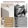 OSLIFE Librero Organizador con Puertas, Alacenas de Madera para Cocina