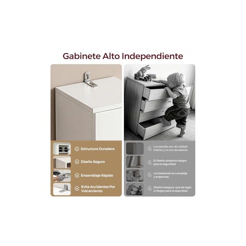 OSLIFE Librero Organizador con Puertas, Alacenas de Madera para Cocina