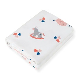 BOYSSPAA Thin Baby Blanket for Newborn Cute Bear 100% Cotton Newborn Blanket apply to Spring or Summer Breathable Cot Blankets for Wrap,Pram/Towel Baby Essentials(85 * 85cm)(Trojan)