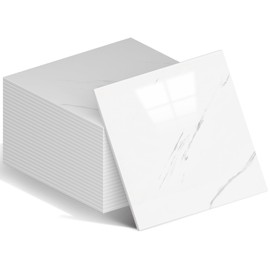 WAPANE Peel and Stick Tile Shower Waterproof Marble Tiles Wall Panels, 11.8"x11.8" Self-Adhesive Backsplash Tile, 20 Pack